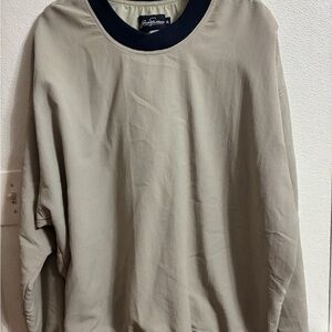 Jack Nicklaus Men's Beige windbreaker with Navy Collar XL